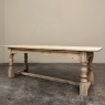 19th Century Rustic Country French Farm Table in Stripped Oak