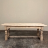 19th Century Rustic Country French Farm Table in Stripped Oak