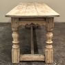 19th Century Rustic Country French Farm Table in Stripped Oak