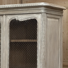 Pair 19th Century Country French Louis XVI Whitewashed Bookcases