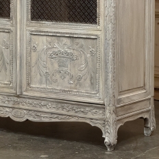 Pair 19th Century Country French Louis XVI Whitewashed Bookcases