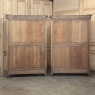 Pair 19th Century Country French Louis XVI Whitewashed Bookcases