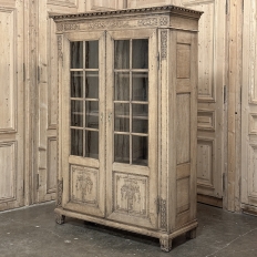 18th Century Country French Louis XVI Period Bookcase in Stripped Oak