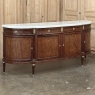 Antique French Louis XVI Mahogany Buffet with Carrara Marble