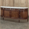 Antique French Louis XVI Mahogany Buffet with Carrara Marble