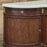 Antique French Louis XVI Mahogany Buffet with Carrara Marble