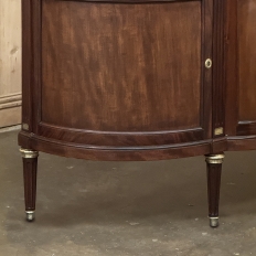 Antique French Louis XVI Mahogany Buffet with Carrara Marble