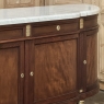 Antique French Louis XVI Mahogany Buffet with Carrara Marble