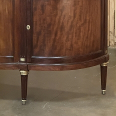 Antique French Louis XVI Mahogany Buffet with Carrara Marble