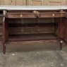 Antique French Louis XVI Mahogany Buffet with Carrara Marble