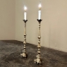 Pair 19th Century Bronze Candlestick Floor Lamps