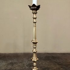 Pair 19th Century Bronze Candlestick Floor Lamps