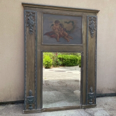 19th Century French Louis XVI Painted Trumeau ~ Mirror