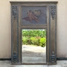 19th Century French Louis XVI Painted Trumeau ~ Mirror