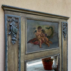 19th Century French Louis XVI Painted Trumeau ~ Mirror