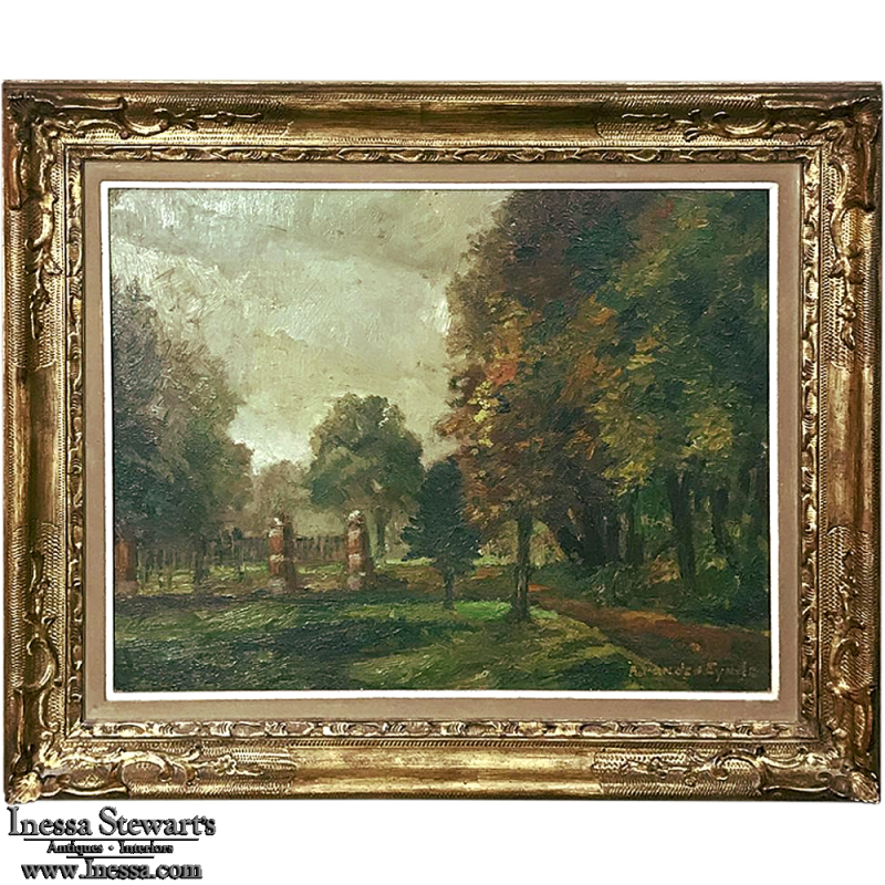 Antique Framed Oil Painting on Canvas by Van den Eynde