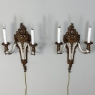 Pair Antique French Louis XV Painted Wall Sconces