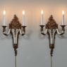 Pair Antique French Louis XV Painted Wall Sconces