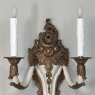 Pair Antique French Louis XV Painted Wall Sconces