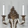 Pair Antique French Louis XV Painted Wall Sconces