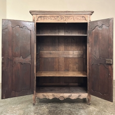 Early 19th Century Country French Armoire from Lorraine in Stripped Oak