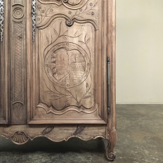 Early 19th Century Country French Armoire from Lorraine in Stripped Oak