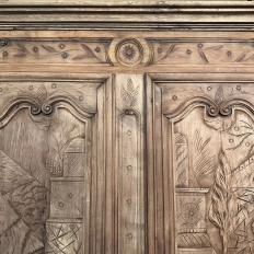 Early 19th Century Country French Armoire from Lorraine in Stripped Oak