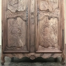 Early 19th Century Country French Armoire from Lorraine in Stripped Oak