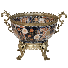 19th Century Imari Jardiniere with Bronze Mounts