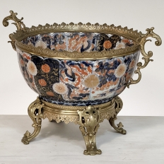 19th Century Imari Jardiniere with Bronze Mounts