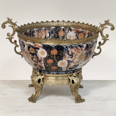 19th Century Imari Jardiniere with Bronze Mounts