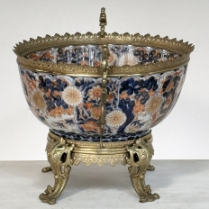 19th Century Imari Jardiniere with Bronze Mounts