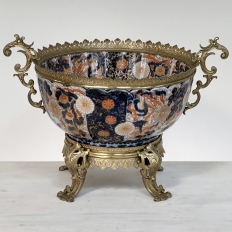 19th Century Imari Jardiniere with Bronze Mounts