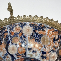 19th Century Imari Jardiniere with Bronze Mounts