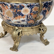 19th Century Imari Jardiniere with Bronze Mounts