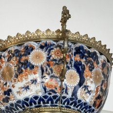 19th Century Imari Jardiniere with Bronze Mounts