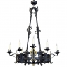 Antique French Wrought Iron Chandelier