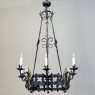 Antique French Wrought Iron Chandelier