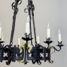 Antique French Wrought Iron Chandelier