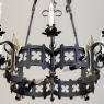 Antique French Wrought Iron Chandelier