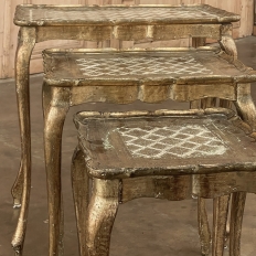 Set of 3 Vintage Florentine Nesting Tables