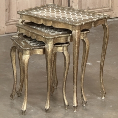 Set of 3 Vintage Florentine Nesting Tables