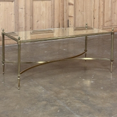 Mid-Century Chrome & Glass Coffee Table