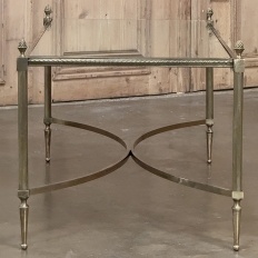 Mid-Century Chrome & Glass Coffee Table