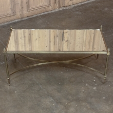 Mid-Century Chrome & Glass Coffee Table