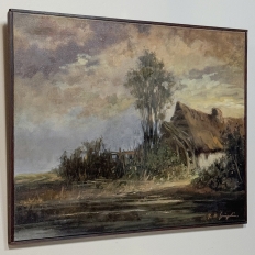 Framed Oil Painting on Panel by Marthe de Spiegeleir (1897-1991)