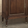 Antique French Directoire Neoclassical Mahogany Buffet with Carrara Marble Top