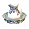 Antique English Transferware Washstand Pitcher & Bowl ca. 1900