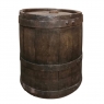 19th Century French Banded Oak Stave Barrel