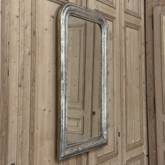 Antique French Louis Philippe Period Silvered Mirror